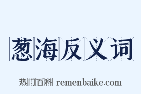 葱海反义词是什么意思的图片